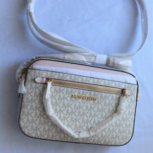 NWT MICHAEL KORS Jet Set Large Zip Crossbody in Powder blush